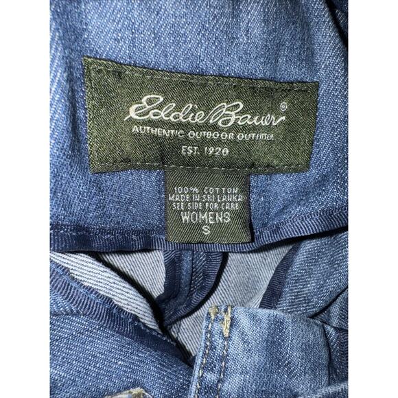 Eddie Bauer Denim Jean Jacket Sz S Ladies Waist With Peplum Beautiful Comfort - Picture 4 of 6